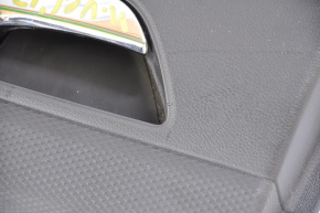 Обшивка дверей картка зад прав Hyundai Veloster 12-17 чорн з чорною вставкою пластик, підлокітник пластик, подряпини