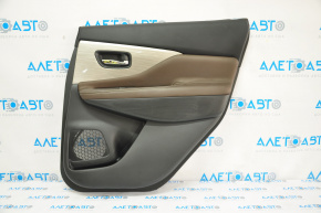 Обшивка двери карточка задняя правая Nissan Murano z52 15-18 кожа корич