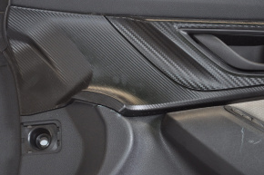 Обшивка двери карточка передняя правая Subaru Impreza 17- GK черн/беж, царапины