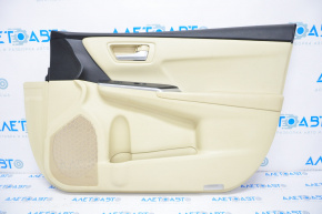 Обшивка двери карточка передняя правая Toyota Camry v55 15-17 usa беж