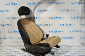 Пасажирське сидіння VW CC 08-17 без airbag, електро, шкіра черн з беж вставкою