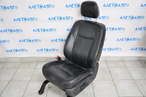 Водійське сидіння Nissan Pathfinder 13-20 без airbag, електро, шкіра чорна