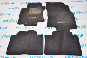 Комплект ковриков Nissan Rogue 14-20 тряпка черный