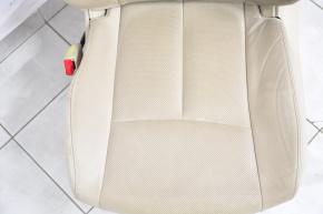 Водительское сидение Nissan Rogue 14-20 без airbag, электро, кожа беж