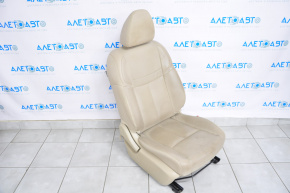 Пасажирське сидіння Nissan Rogue 14-20 без airbag, механіч, шкіра беж