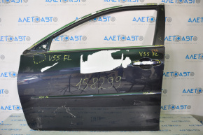 Дверь голая передняя левая Toyota Camry v55 15-17 usa синий 8W6, вмятина под зеркалом
