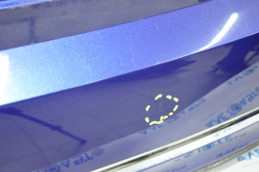 Бампер задний голый VW Passat b8 16-19 USA синий, царапина посередине, тычок справа