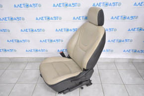 Водійське сидіння Chevrolet Volt 11-15 без airbag, механіч, шкіра беж, затертість