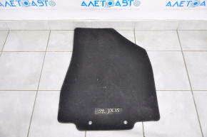 Килимок салону передній правий Infiniti JX35 QX60 13-17 ганчірка чорний