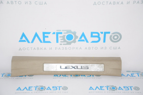 Накладка порога с подсветкой задняя правая Lexus RX300 RX330 RX350 RX400h 04-09 беж потерта