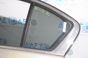 Скло дверей трикутник заднє ліве Honda Accord 13-17 бензин, зелений відтінок, тонування
