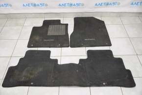 Комплект ковриков салона Nissan Murano z52 15-18 тряпка черный, грязный