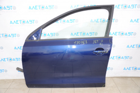 Дверь голая передняя левая VW Jetta 11-18 USA синий LX5R замято верхний угол