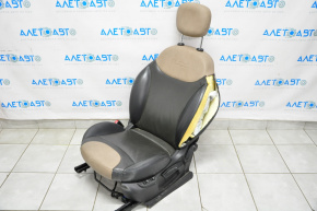 Сидіння водія Fiat 500L 14- без airbag, хутро, шкіра черн з корич вставки, підігрів, стріл