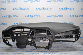 Торпедо передняя панель без AIRBAG Hyundai Sonata 15-17 серые накладки