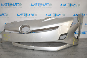 Бампер передний голый Toyota Prius 50 16- серебро, без правой части, треснут, дефект креплений