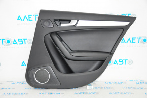 Обшивка двери карточка задняя правая Audi A4 B8 13-16 рест черн, седан без шторки, обломаны крепл