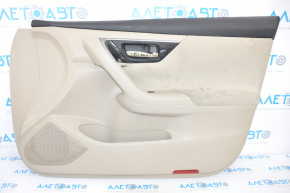 Обшивка двери карточка передняя правая Nissan Altima 13-18 беж