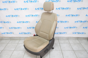 Сидіння водія Hyundai Santa FE Sport 13-16 дорест, без airbag, електро, шкіра беж