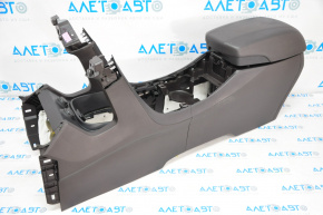 Консоль центральна підлокітник та підсклянники Hyundai Santa FE Sport 13-16 дорест, шкіра, беж