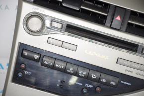 Радио, Магнитофон, Управление климатом, Панель в сборе Lexus RX350 RX450h 10-15 тип 3, облез хром