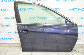 Дверь голая передняя правая Toyota Camry v55 15-17 usa синий 8W6, дефект, вмятина