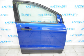 Дверь голая передняя правая Ford Escape MK3 13-19 синий N6, царапина