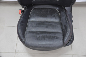 Водійське сидіння Mazda 6 16-17 без airbag, електро не раб, шкіра чорний червоний строч, топляк