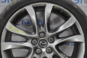 Колісний диск R19 5*114,3 Mazda6 13-17 Touring срібло сильна бордюрка, подряпини