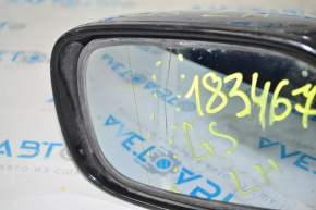 Зеркало боковое левое Lexus GS300 GS350 GS430 GS450h 06-07 14 пинов, подогрев, черное, треснут зеркальный элемент