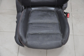 Пасажирське сидіння Mazda 6 13-15 без airbag, grand touring, елек, шкіра чорний червоний рядок, топ