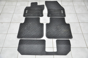 Комплект ковриков салона под 7 мест VW Tiguan 18- резина черный