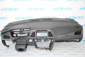 Торпедо передняя панель без AIRBAG Hyundai Sonata 15-17 темные накладки