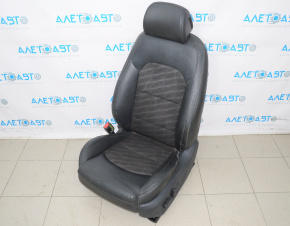 Водительское сидение Hyundai Sonata 15-17 без airbag, электро не работ, кожа черн, потерт