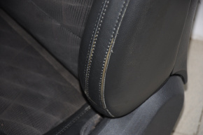 Водительское сидение Hyundai Sonata 15-17 без airbag, электро не работ, кожа черн, потерт