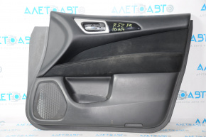 Обшивка двери карточка передняя правая Nissan Pathfinder 13-20 черн тряпка, тычёк