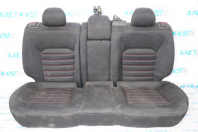Задний ряд сидений 2 ряд Ford Fusion mk5 13-16 тряпка черн, красн строч, под чистку