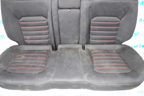 Задний ряд сидений 2 ряд Ford Fusion mk5 13-16 тряпка черн, красн строч, под чистку