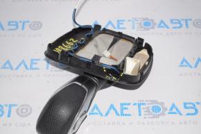 Ручка КПП із накладкою шифтера Ford Escape MK3 13-16 гума чорна, чорна накладка, немає кріплення