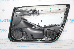 Обшивка дверей картка перед лев Honda Accord 18-22 черн ганчірка із сіркою вставкою, подряпина
