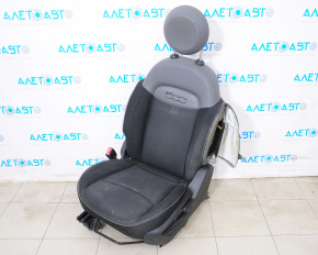 Сидіння водія Fiat 500X 16-18 без airbag, механічні, ганчірка чорно-сірий, стрельнувшій