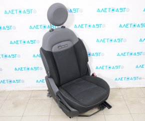 Пасажирське сидіння Fiat 500X 16-18 без airbag, механічні, ганчірка чорно-сірий