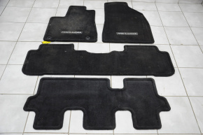 Комплект килимків салону Toyota Highlander 14-19 ганчірка черн
