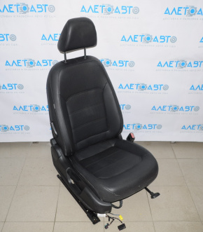 Пасажирське сидіння VW Passat b7 12-15 USA без airbag, механічні, підігрів, шкіра черн