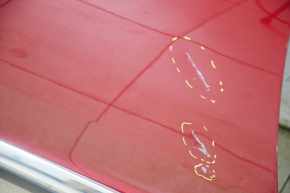 Дверь голая передняя левая Lexus RX350 RX450h 10-15 красный 3R1, царапины, рихтована, тычки