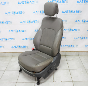 Водійське сидіння Hyundai Santa FE Sport 13-16 дорест, без airbag, електро не раб, шкіра сіра, іржавий