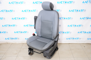 Водительское сидение Ford Transit Connect MK2 13- без airbag, кожа сер, деф пласт, под чистку