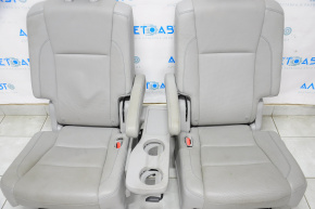 Задний ряд сидений 2 ряд Toyota Highlander 14-16 кожа серая раздельные