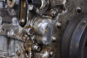 Двигун Nissan Rogue 14-16 2.5 QR25DE 79к дефект перед кришки напівподону, подряпини, зламаний датчик