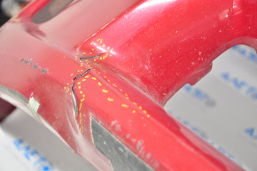 Бампер передний голый Toyota Prius 30 10-12 дорест, красный, дефект креплений, надрывы